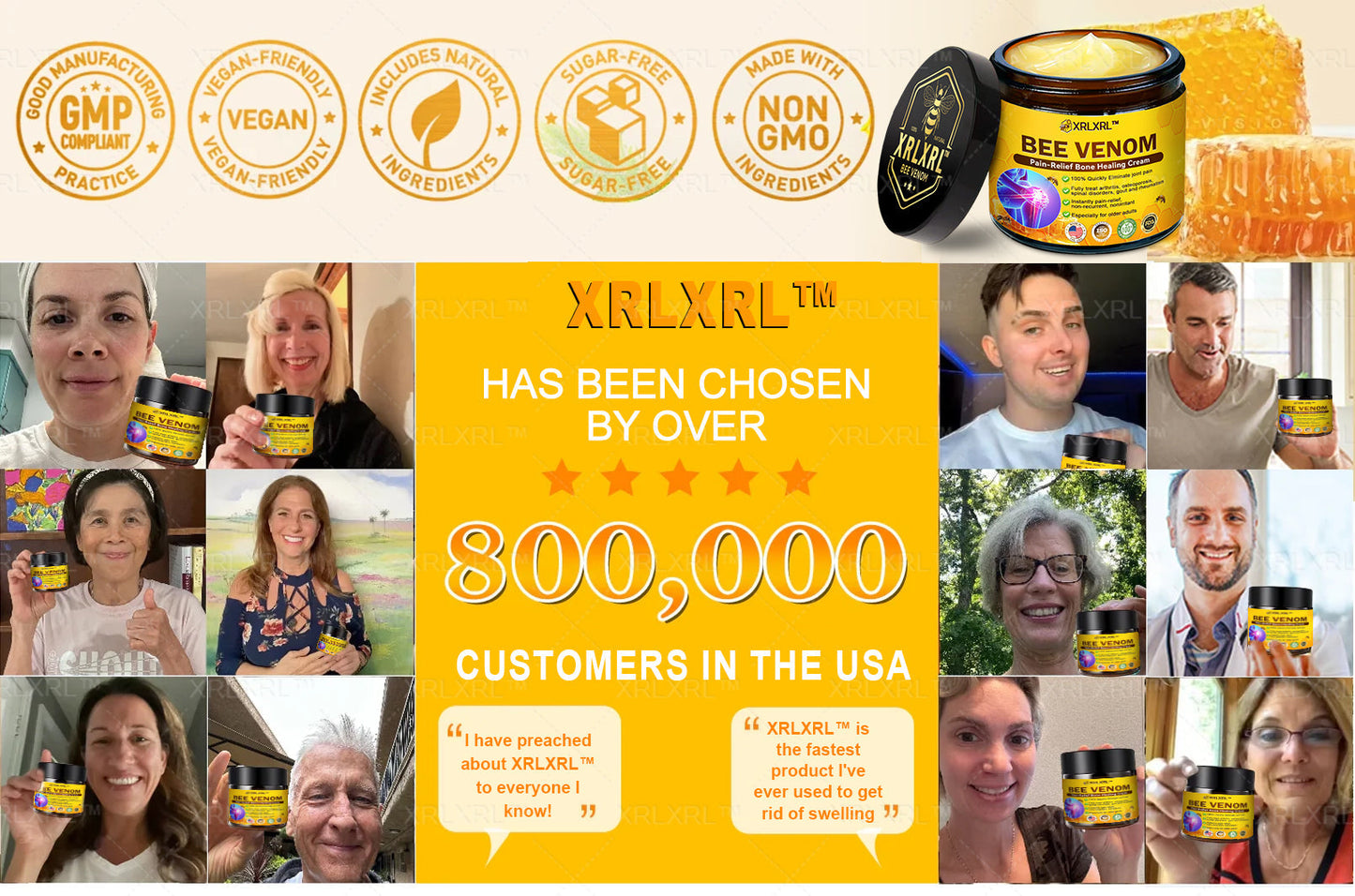 XRLXRL® Bee Venom Pain-Relief Bone Healing Cream 👑👑(Specially for older adults)