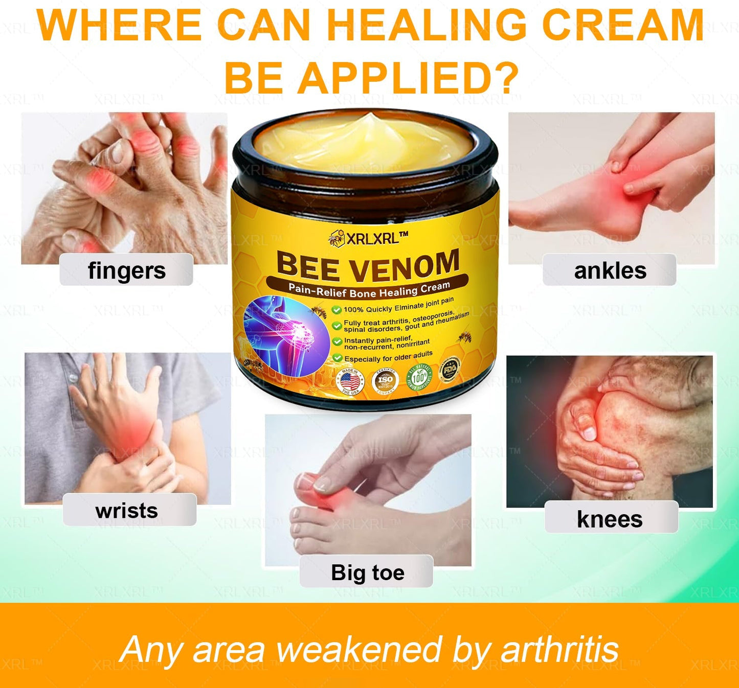 XRLXRL® Bee Venom Pain-Relief Bone Healing Cream 👑👑(Specially for older adults)